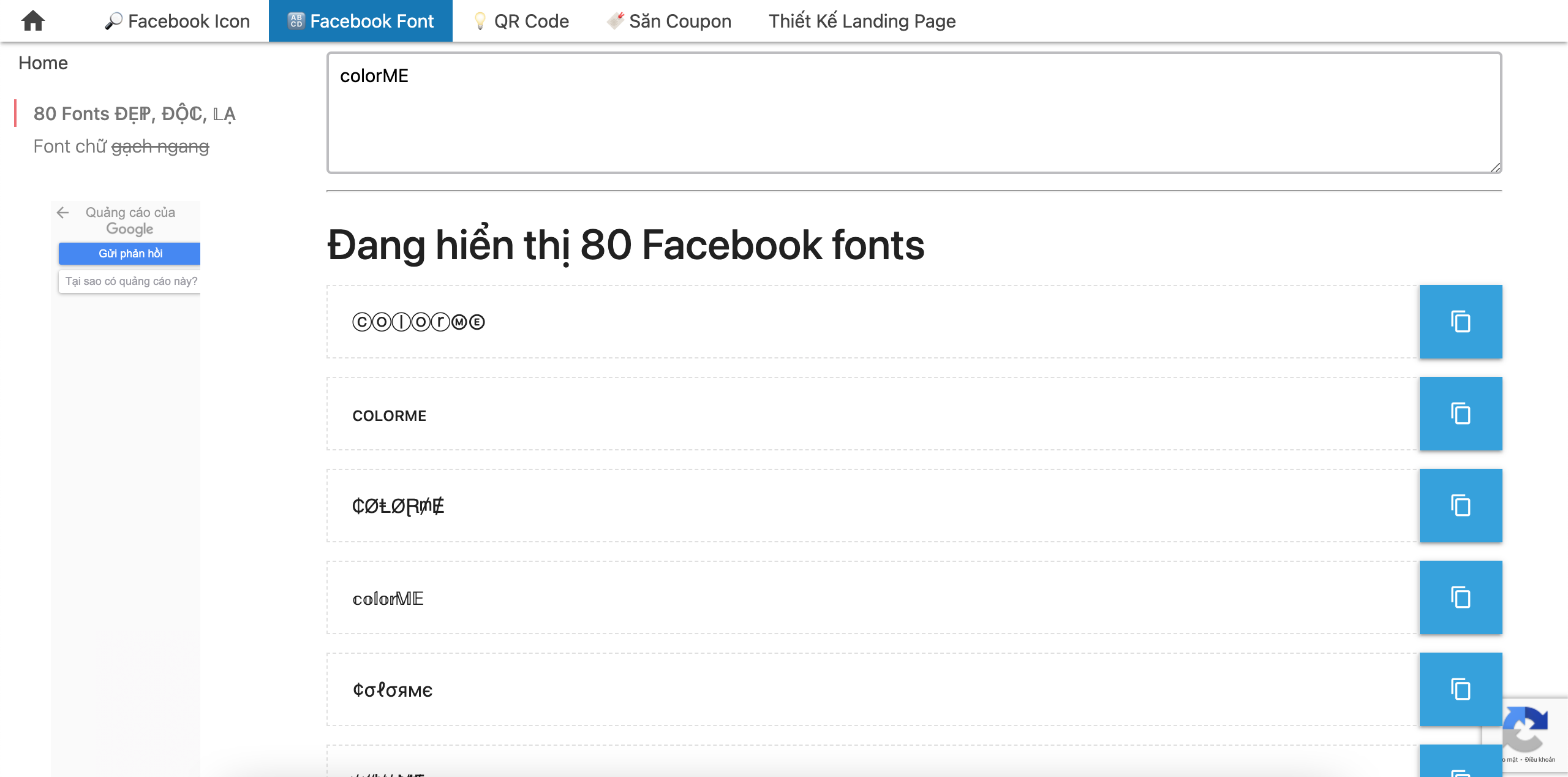 Bạn cũng có thể đổi nhiều font chữ Facebook độc đáo tại trang web này.