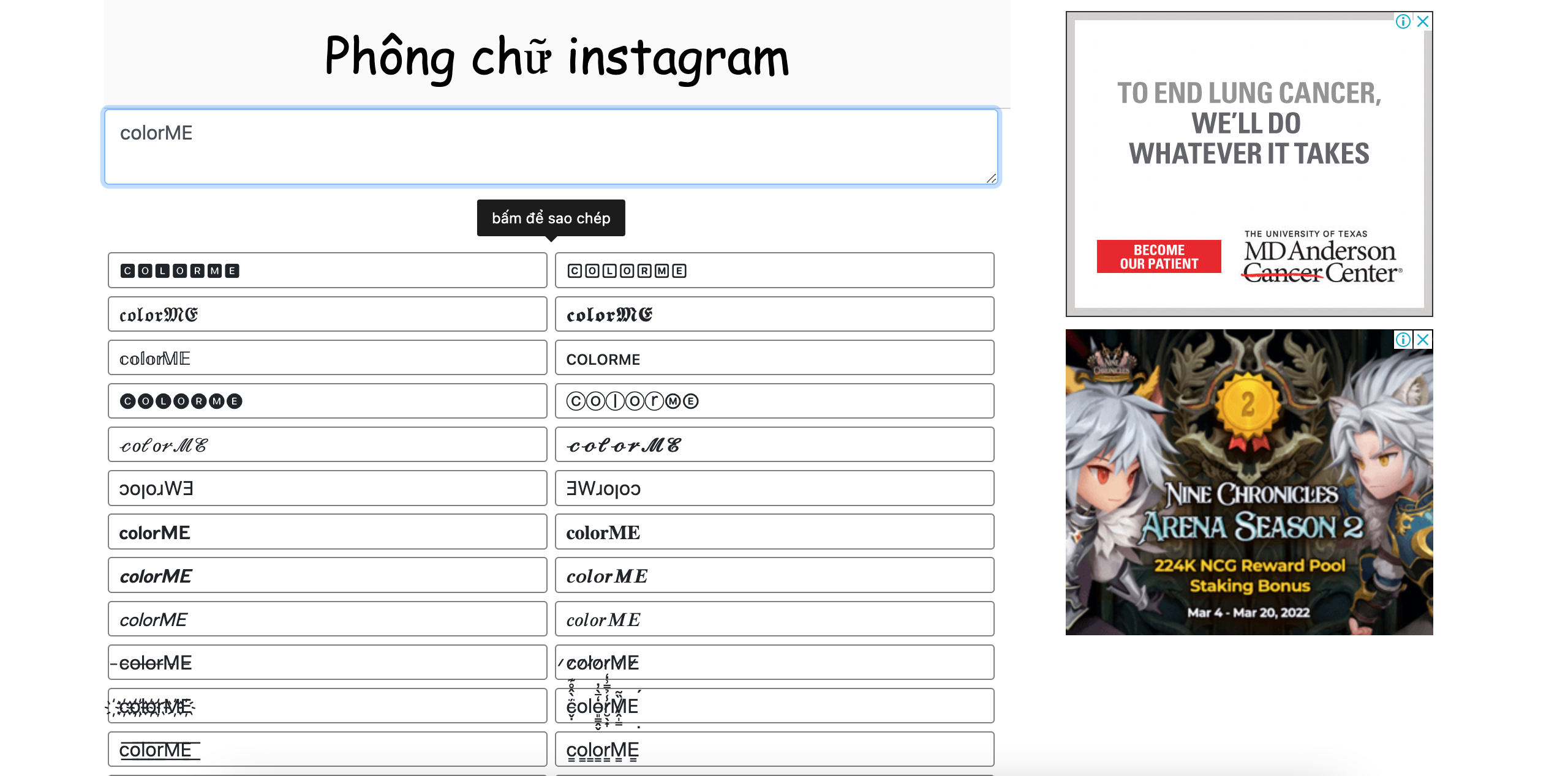 piliapp có rất nhiều font chữ Insta đẹp và độc đáo để bạn tha hồ lựa chọn.