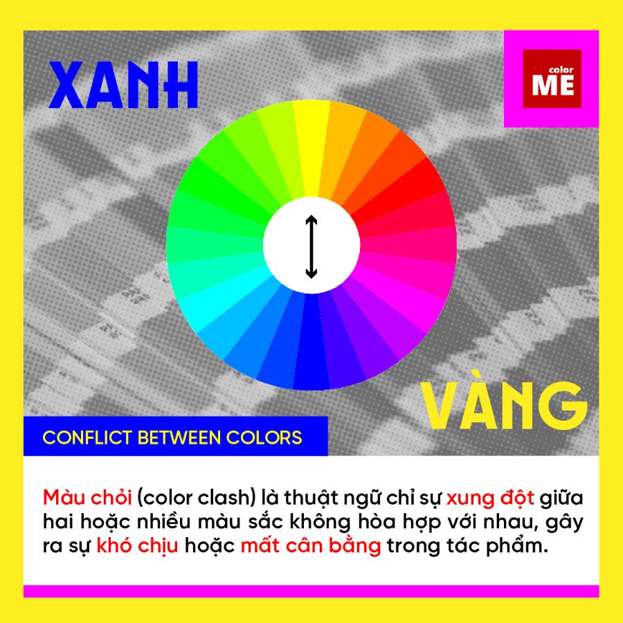 màu chỏi color clash là gì