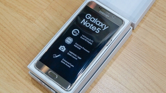 Samsung Note 5 bi treo logo