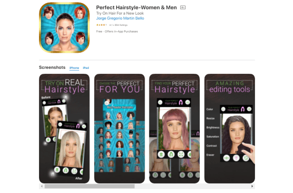 Ứng dụng Perfect Hairstyle