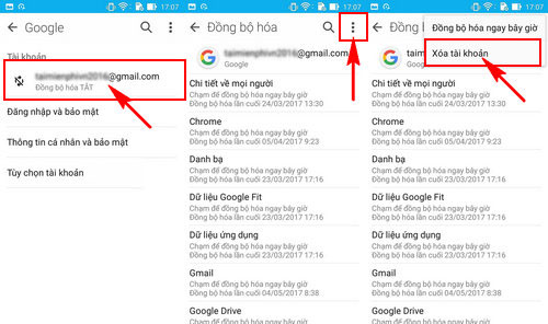 đăng xuất gmail trên điện thoại Samsung nhanh