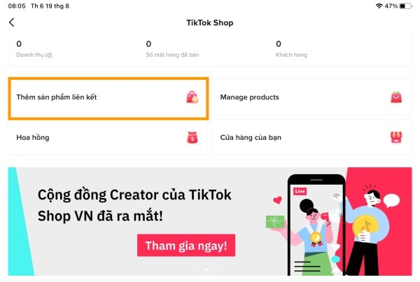 Cách điền tên người thụ hưởng hoa hồng TikTok Affiliate