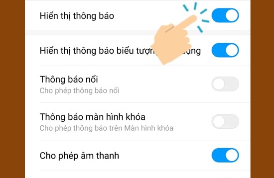 Cấp quyền thông báo cho Zalo trên Xiaomi