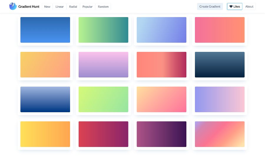 trang web khởi tạo màu Gradient chất lượng dành cho Designer