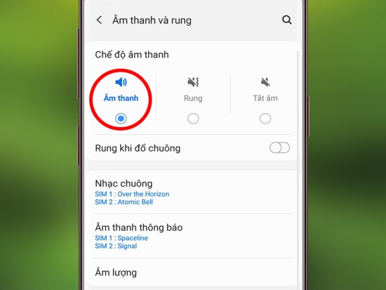 Bật chế độ âm thanh trên điện thoại Android