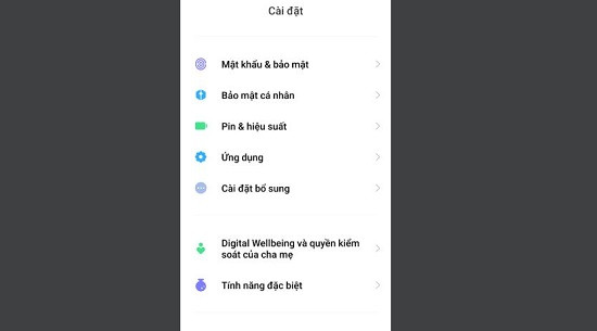 Chọn vào cài đặt bổ sung trên Xiaomi