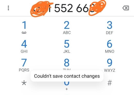 Dấu hiệu không lưu được số điện thoại trên Xiaomi