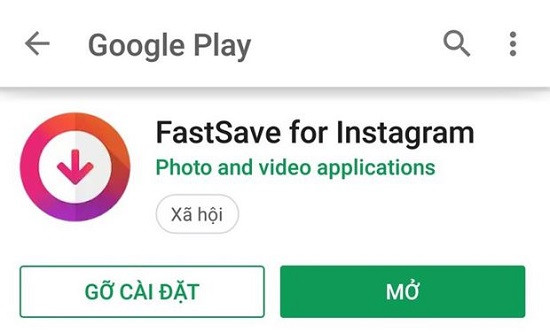 Ứng dụng Fastsave For Instagram