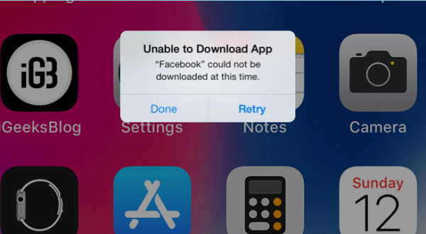 iPhone 11 Pro Max không tải được ứng dụng