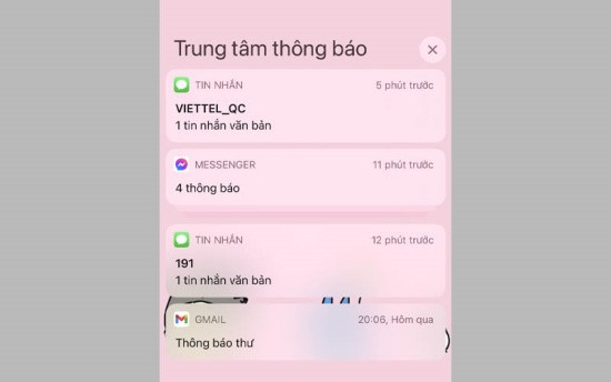 Không hiển thị nội dung thông báo trên màn hình khóa iPhone