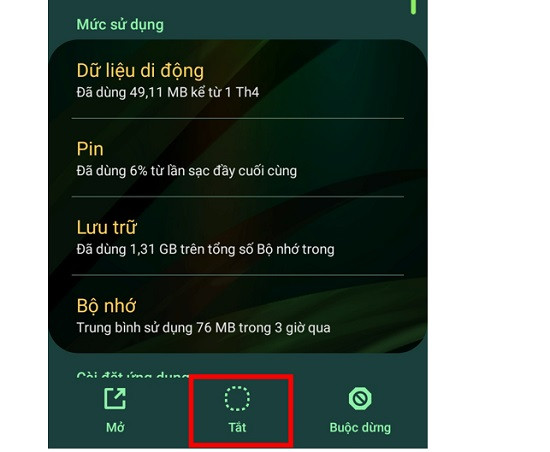 Tắt ứng dụng chạy ngầm trên điện thoại Android