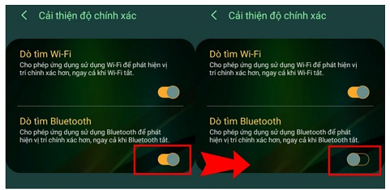 Tắt tính năng dò tìm trên điện thoại