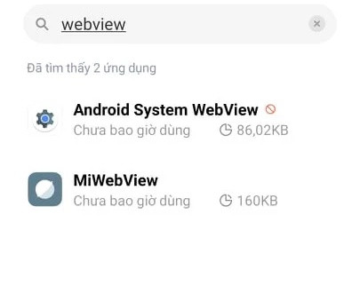 Android Webview trên Xiaomi