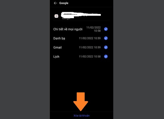 Xóa tài khoản Gmail trên điện thoại