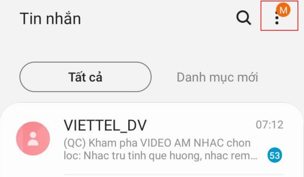 Nhấn chọn biểu tượng 3 chấm