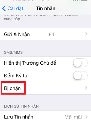 cách chặn số điện thoại trên iPhone