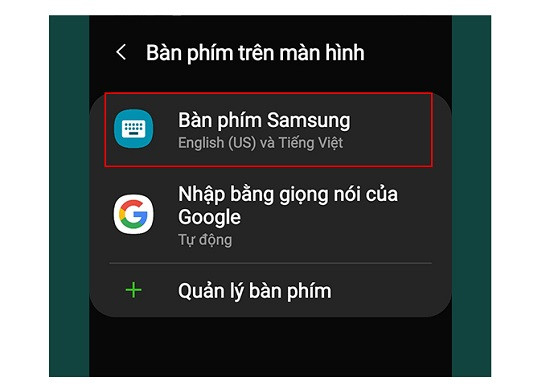 Khắc phục lỗi bàn phím Samsung