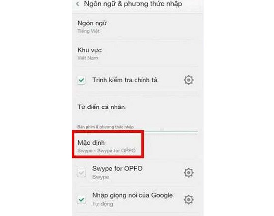 Khắc phục Oppo bị mất bàn phím