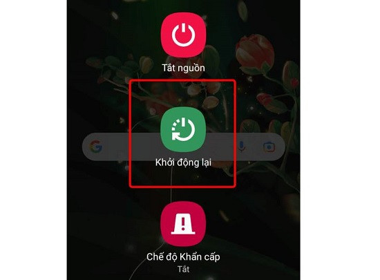 Khởi động lại điện thoại