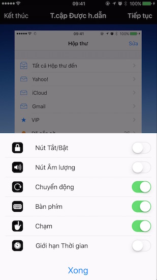 Khóa những phím chức năng khác trên iPhone