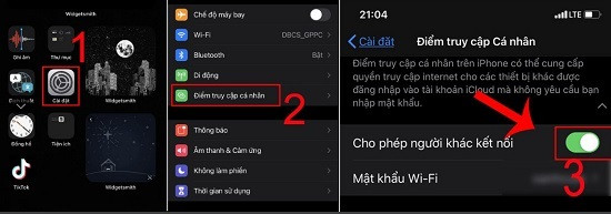 Tắt điểm truy cập cá nhân trên iPhone 12