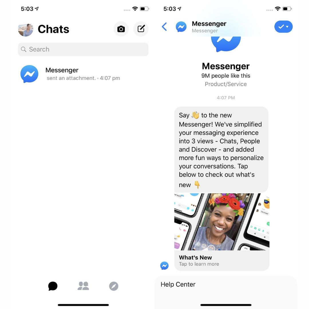 Trò chuyện cùng bạn bè trên Messenger