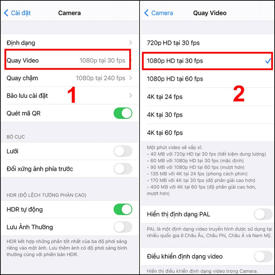 Cách giảm kích thước video trên iPhone