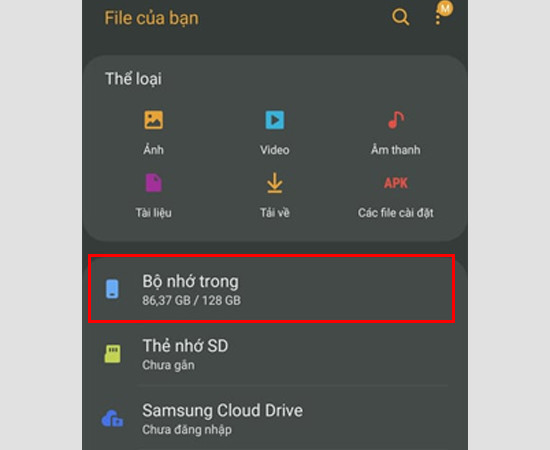 Cách tìm file download từ Zalo trên Samsung