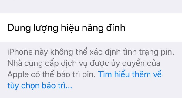 iPhone không xác định được tình trạng pin