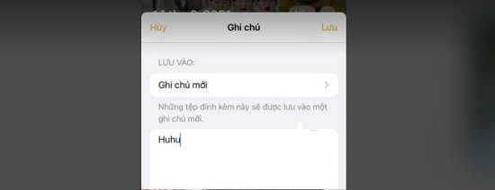 Nhấn vào Lưu