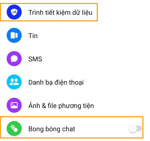 Tắt bỏ một số tính năng trên Messenger