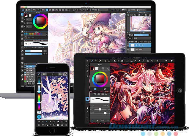 App vẽ anime trên điện thoại MediBang Paint