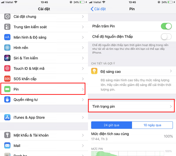 Cách kiểm tra dung lượng pin iPhone