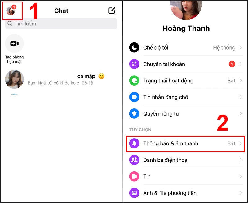 Cách tắt âm báo Messenger trên iPhone