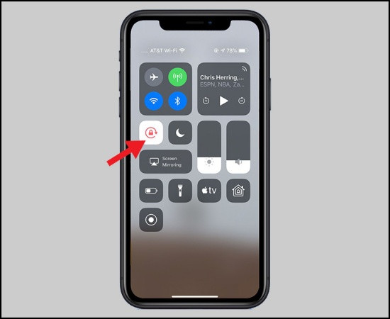 Khóa xoay màn hình iPhone