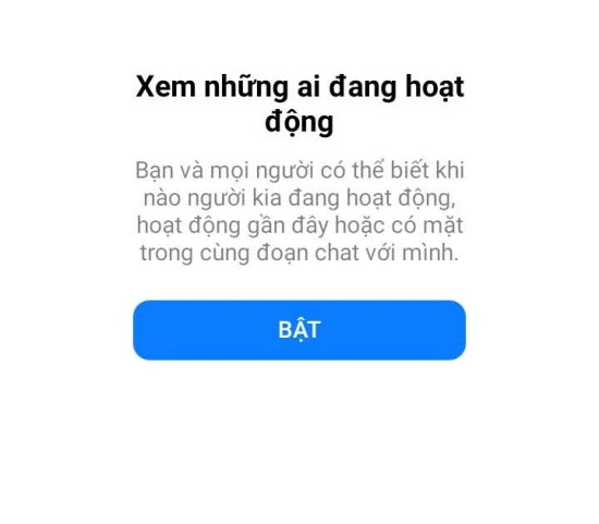 Messenger không hiện người online