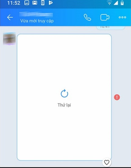 Zalo không gửi được ảnh