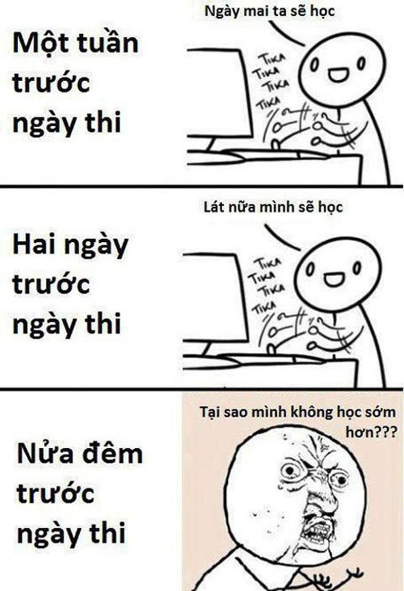 Stt vui về mùa thi hài hước