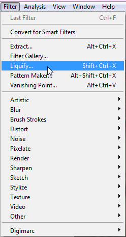 Cách bóp mặt trong photoshop với công cụ Liquify
