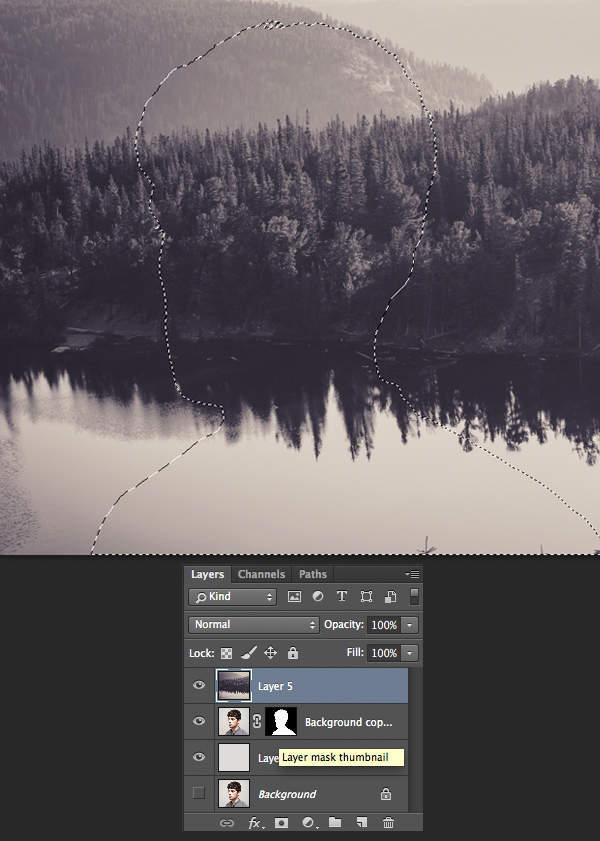 Cách ghép ảnh chồng lên nhau bằng photoshop