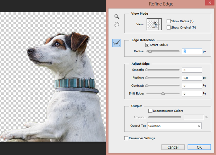 Cách làm mịn đường viền đối tượng trong photoshop