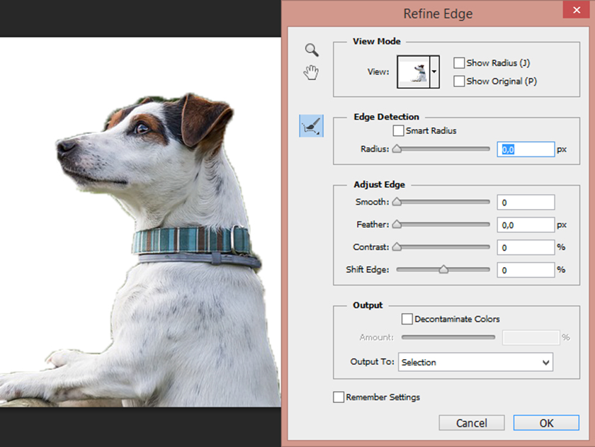 Cách làm mịn đường viền đối tượng trong photoshop