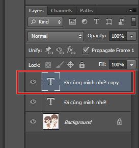 Cách làm mờ chữ trong photoshop