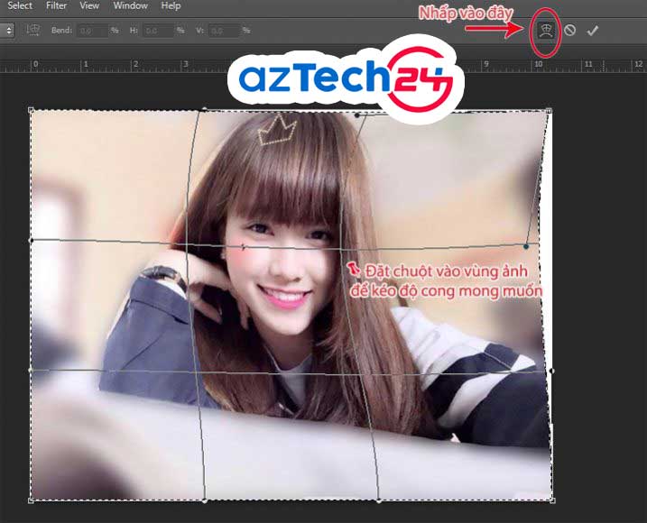 Cách lật ngược ảnh trong photoshop bằng Free Transform