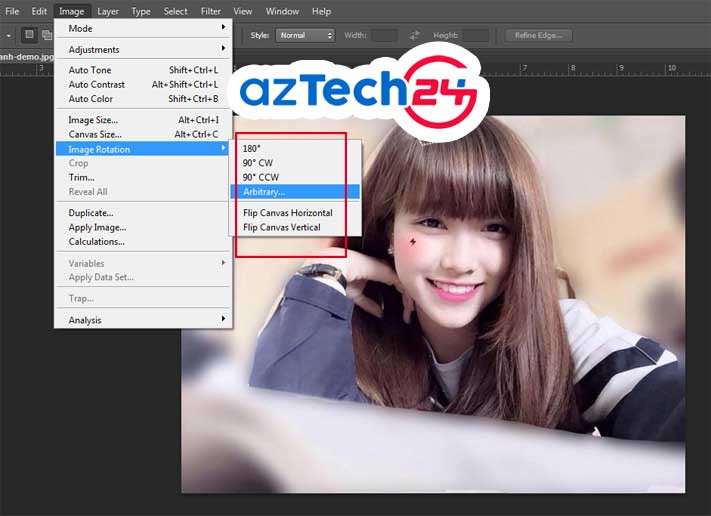 Cách lật ngược ảnh trong photoshop
