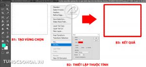 Cách tạo đường viền vùng chọn trong photoshop