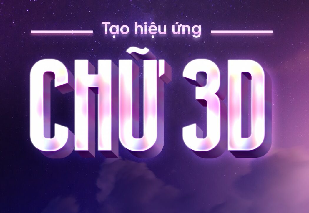 Cách tạo hiệu ứng chữ 3D Adobe Illustrator