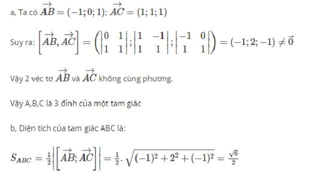Tính diện tích tam giác