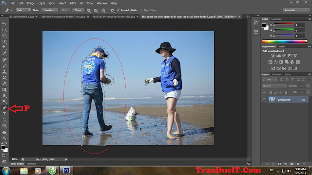 Cách xóa người trong photoshop